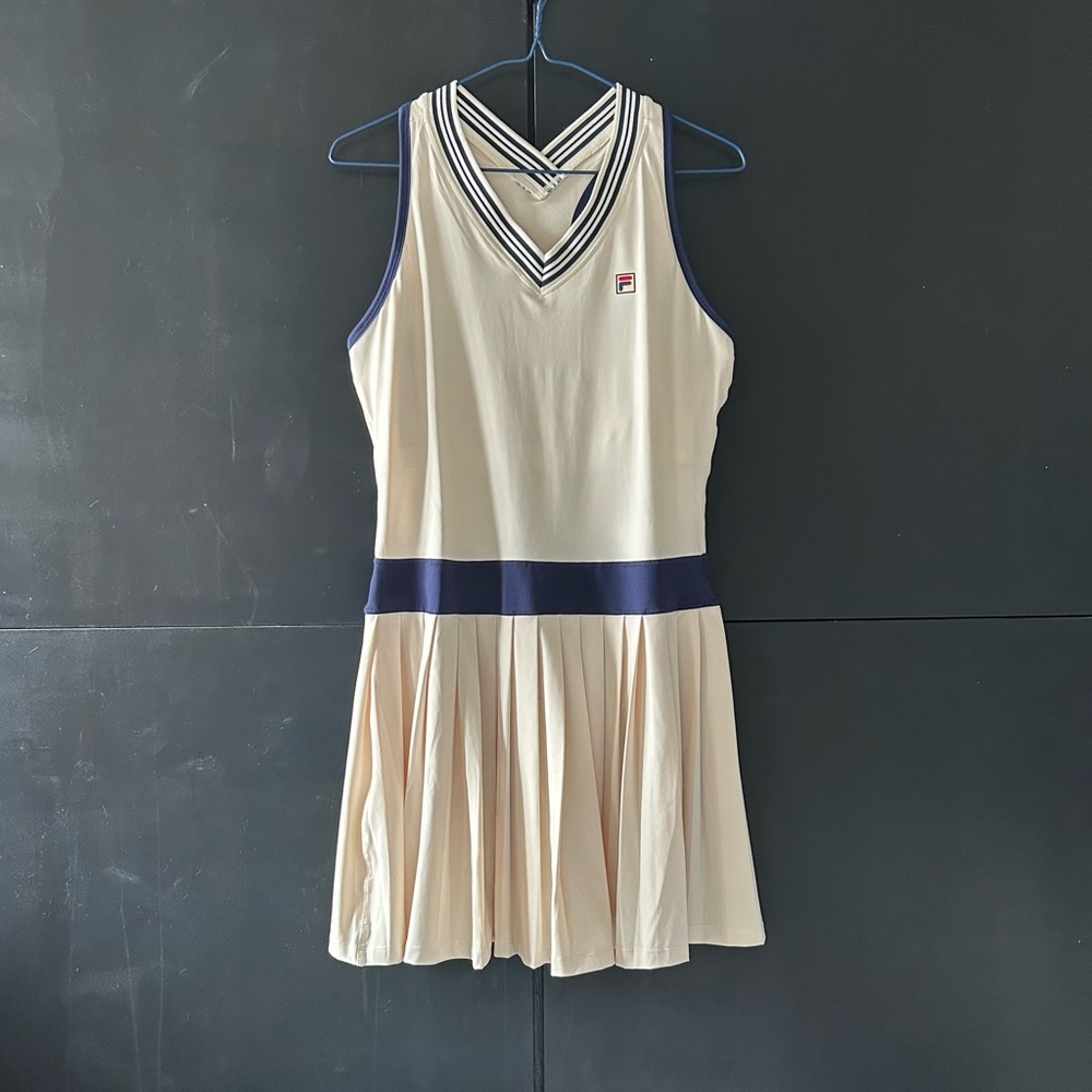 Fila Heritage Tennis Pickleball dress with Pleated Skirt Size Small EUC